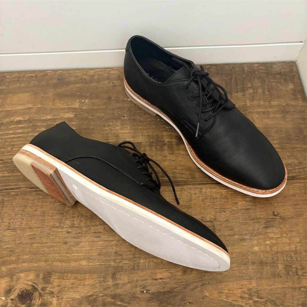 Calvin Klein Men's‎ Aggussie Black Nylon Oxfords Size 11 Casual Shoes